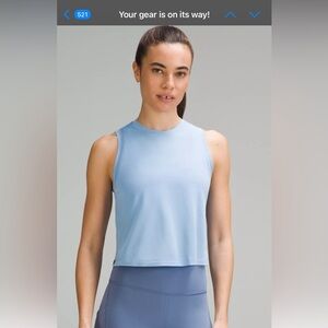 Lululemon Ultra light waist length tank top in Sinatra blue size 4